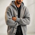thumbnail image 5 of Ceisia Men's Hooded Button Down Knit Cardigan Long Sleeve Loose Casual Sweater Jacket With Side Pockets Gift, 5 of 7