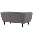thumbnail image 3 of Modway Bestow Causeuse en Velours de Performance de Style Moderne, Fini Gris, 3 of 5