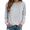 Gray, variant on Dpjklzsn Women’s Halloween Rhinestone Ghost Sweatshirt, Loose Fit Long Sleeve Crewneck Pullover Top, Polyester Blend Casual Fall Shirt