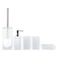 thumbnail image 3 of DOLITY 5 Pieces Bathroom Accessory Set Modern Gifts Easy to Clean Toothbrush Holder White, 3 of 8