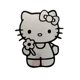 thumbnail image 1 of Espejo de tocador Hello Kitty, espejo acrílico con borde negro, espejo de pared Hell Kitty, 1 of 4