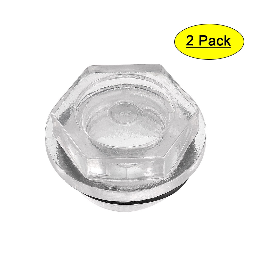 25mm Threaded Dia Air Compressor Plastic Oil Level Liquid Sight Glass