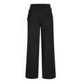 thumbnail image 5 of Women Jeans Sevevn Women's Low Rise Baggy Pants Adjustable Waisted Wide Leg Boyfriend Pants Vintage Straight Loose Trousers, 5 of 7