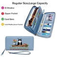 thumbnail image 3 of GEEAD Wallet with Zipper Pockets for Women Wallet for Women humorous slogan decorative table cat Travel Accessory Large Capacity Zip Around, 3 of 10