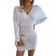 thumbnail image 1 of Vestido Mini de Punto Cruzado de Larga con de Murciélago para Cóctel para Mujer L, 1 of 9