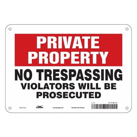 Condor Safety Sign,7 in x 10 in,Aluminum 473M23