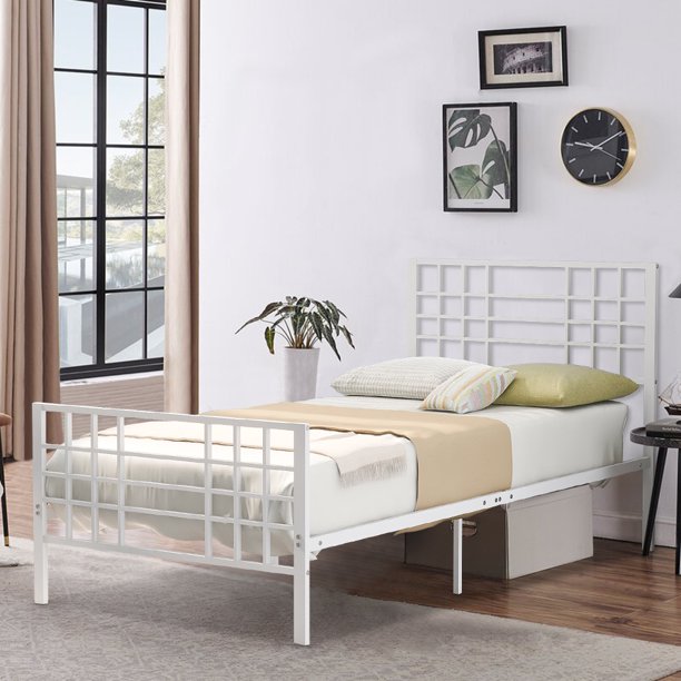Bed Frame for Twin, Minimalism Twin Size Platform Bed Frame Kids Bed