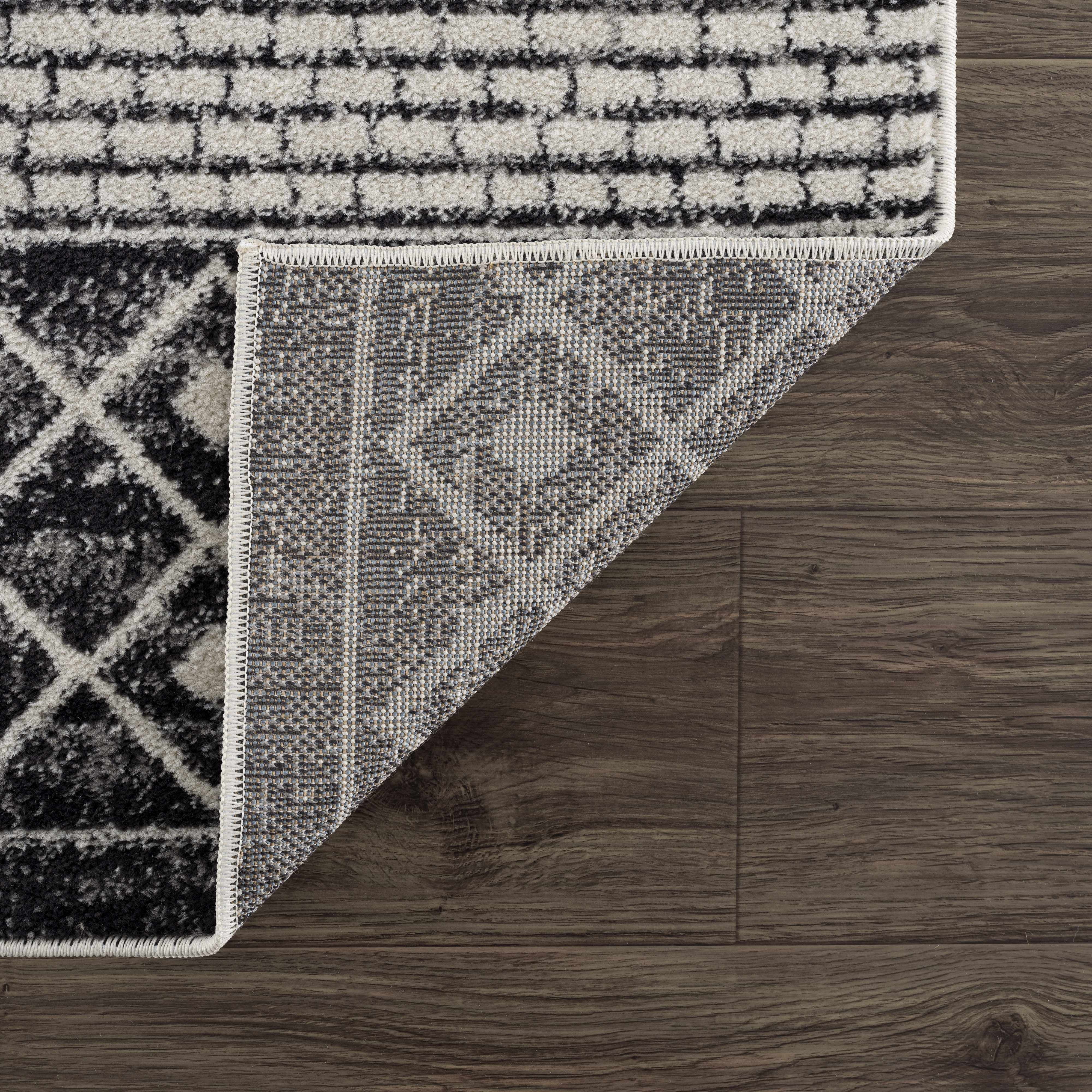 Hauteloom Constantinople Living Room, Bedroom Area Rug - Bohemian/Global - Black, Gray, Light Gray - 10' x 13'