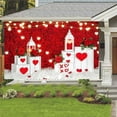 thumbnail image 4 of 8X6ft Valentine's Day Backdrop Red Loveheart Photography Backdrop, Valentine's Day Floral Backdrop Red Rose Photography Background, Valentines Day Banner Wedding Decor Photo Booth Props, 4 of 5