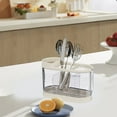 thumbnail image 5 of Multi-Compartment Transparent Kitchen Utensil Holder with Draining Holes, Durable Plastic Storage Rack for Cutlery, Chopsticks, Spoons & Spatulas, Countertop Organization, Easy to Clean, 5 of 5