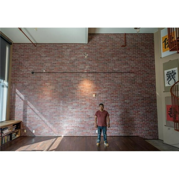 Impact Wall Brands SL-B-M Shiplap Planks - 3D Textured Brick - Midtown