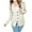 #47 White, variant on Women Tops Buttons Down Long Sleeve Shirts for Women V Neck Waffle Knit Lightweight Ladies Cardigan for Women Fall Shirt Winter Clothes S
