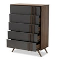 thumbnail image 3 of Baxton Studio Naoki Modern and Contemporary Two-Tone Grey and Walnut Finished Wood 6-Drawer Bedroom Dresser, 3 of 7