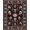 Black Red Ivory, Pattern 6, variant on ODIKA 8'x10' Washable Area Rug Halloween Eerie Spooky Bats Gothic Skull Motif for Living Room, Under Sectional, Family , Durable, Non-Slip