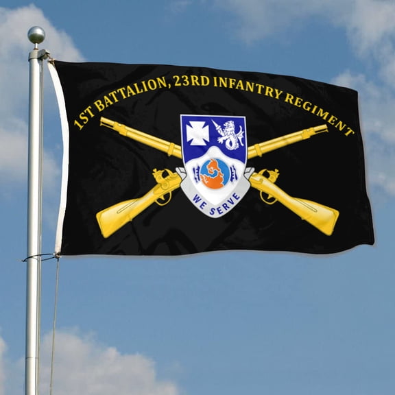 1st Battalion, 23rd Infantry Regiment 7th Infantry Division US Army Flag 3x5Feet Outdoor Indoor Decoration Flag with Brass Grommets