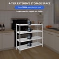 thumbnail image 3 of Étagère de Rangement Robuste à 4 Niveaux en Acier Inoxydable avec Roulettes – Réglable 330 LB par Tablette, 16x31x53 Po, Idéale pour Cuisine, Garage, Bureau, Restaurant, Entrepôt, 3 of 7