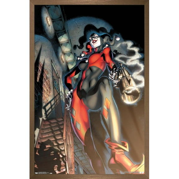 DC Comics - Harley Quinn - Smoking Gun Wall Poster, 22.375" x 34", Framed