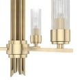 thumbnail image 4 of Hunter - Gatz 3-light Alturas Gold, Medium Size Chandelier, Dimmable, Modern Style, Candle Shaped, for Bedrooms, Dining, Living Rooms - 19781, 4 of 7