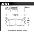 thumbnail image 4 of Hawk Performance HB159E.492 Blue 9012 Disc Brake Pad Fits select: 1999-2003 MAZDA MX-5 MIATA, 1997-2003 FORD ESCORT, 4 of 4