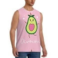 thumbnail image 2 of Daiia Cute Avocado Printed Men's Tank Tops,Casual Soft Sleeveless Gym Muscle Shirts Bodybuilding Tee-Small, 2 of 8