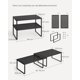 thumbnail image 5 of SONGMICS Especiero, Estante para Especias, Organizador para Armarios, Apilable, Ampliable, Juego de 2 Estantes Metálicos, Negro Tinta, 5 of 5
