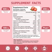 Potassium Magnesium Gummies - High Absorption Magnesium Glycinate 500mg & Potassium Citrate 200mg with B6, D3, K2 & Calcium - Supports Mood, Sleep, Muscle, Heart & Bone Health - 60 Count