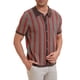 thumbnail image 4 of Polo de punto a rayas INSPIRE CHIC para hombres, camisetas de polo de manga corta con botones, jacquard, 2XL, marrón oscuro, 4 of 6