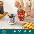 thumbnail image 2 of Vancasso Tea Mug with Infuser and Lid, 18 oz Loose Leaf Tea Cup with Strainer, Ceramic Coffee Mug for Tea, Coffee, Microwave & Dishwasher Safe, Series LUMI, 2 of 10