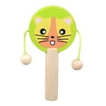 thumbnail image 3 of HAOAN Cartoon Wooden Handheld Musical Mini Rattle Drum Shaker Education Baby Toy, 3 of 6