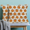 thumbnail image 2 of Fall Pillow Covers 18 x 18 Inch Set of 2 Burnt Orange Polka Dots Pumpkin Decor Throw Pillows Harvest Thanksgiving Autumn Indoor Outdoor Farmhouse Decorative Linen Pillowcases for Couch Bed Sofa, 2 of 6