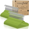 thumbnail image 4 of Casafield 100 Velvet Baby Hangers for Infant & Toddler Clothes, 11" - Lime Green, 4 of 7