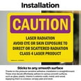 thumbnail image 3 of (2 Pack) Laser Radiation Avoid Eye Or Skin Exposure OSHA Caution Radiation Sign, 3 of 7