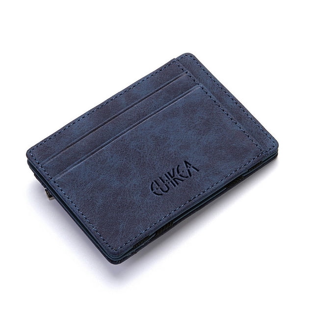 Cartera con tapa, billetera mágica creativa para hombre, tarjetero de PU, monedero para hombre, billetera corta con cremallera
