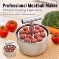 thumbnail image 2 of Stainless Steel Meatball Maker Set, Manual Press Tool with Spoon for Home Kitchen, Meal Prep & Appetizers, 2 of 8