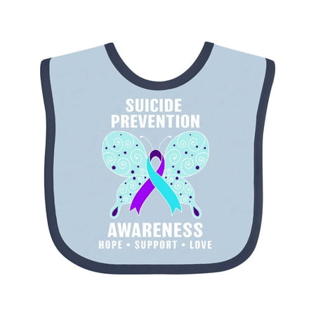 

Inktastic Suicide Prevention Awareness Hope Support and Love Gift Baby Boy or Baby Girl Bib