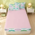 thumbnail image 4 of Erosebridal Groovy Daisy Zipper Full Size Comforter Sets with Fitted Sheet and 2 Pillowcases, Colorful Blossom Zipper Bedding Set, Pink Reversible, Teal Lilac, Pink Reversible, 4 of 7