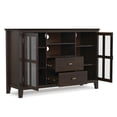 thumbnail image 3 of Simpli Home Artisan 53 inch Wide Solid Wood Tall TV Stand in Dark Chestnut Brown For TVs up to 60 inches, 3 of 13
