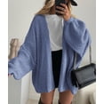 thumbnail image 3 of Suéteres Cardigan Oversized para Mujer PRETTYGARDEN 2025 Otoño Manga Lámpara Larga Tejido Abierto Liviano (Azul Bruma, XL), 3 of 8