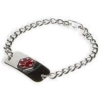 Diabetic Medical Id Jewelry Stainless Steel Emerg Alert Bracelet