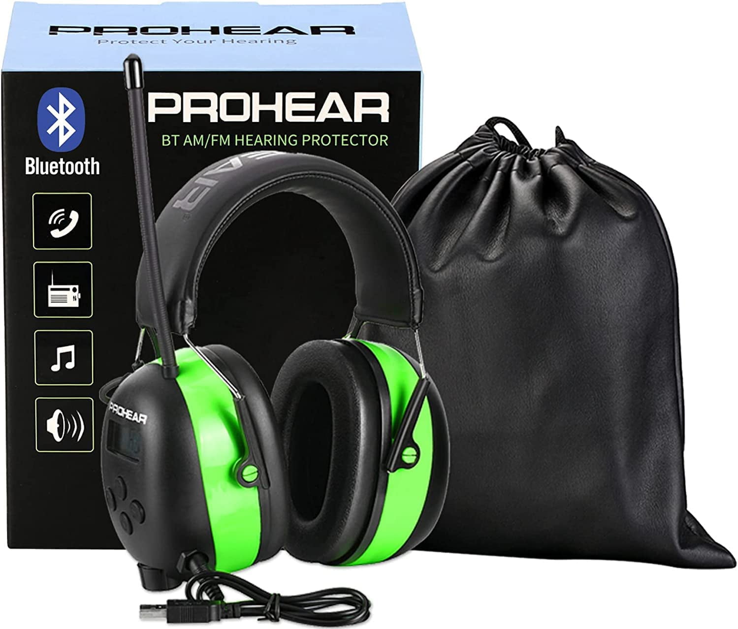 PROHEAR 033 Upgraded 5.1 Bluetooth Hearing Protection AM FM Radio
