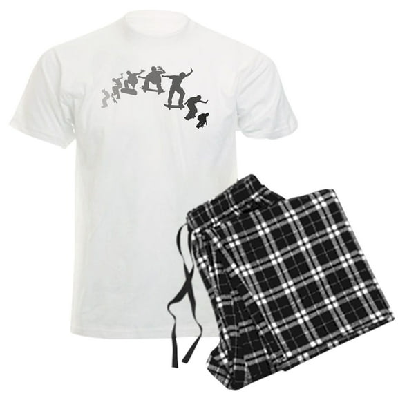 CafePress - Skateboarding Men's Light Pajamas - Men's Light Loose Fit Cotton Pajama Set