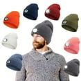 thumbnail image 2 of Unisex Beanie Hat With LED Light Up Headlamp Knit Caps Men Rechargeable New I7E4 NEW, 2 of 7