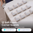 thumbnail image 4 of Komfortology Gray Foam Furniture Protectors, 12 Corners with 3M Adhesive, 4 of 10