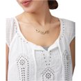 thumbnail image 2 of Blusa de punto campesina bordada brillante Aeropostale Mujer Blanco XS, 2 of 2