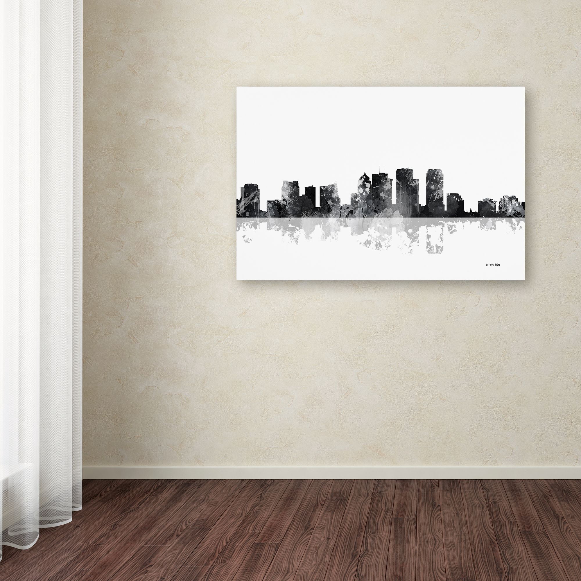 Trademark Fine Art "Tampa Florida Skyline BG-1" Canvas Art by Marlene Watson