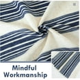 thumbnail image 4 of DriftAway Farmhouse Vertical Striped Linen Blend Textured Light Filtering Semi Sheer Curtains for Living Room Bedroom 120 Inches Long Drapes 2 Panels Broad Striped Linen Dark Blue, 4 of 8