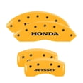 thumbnail image 2 of MGP 4 Caliper Covers Engraved Front Honda Engraved Rear Odyssey Yellow finish black ch Fits select: 2011-2017 HONDA ODYSSEY EXL, 2019 HONDA PASSPORT EXL, 2 of 6