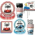 thumbnail image 2 of Racing Theme Party Supplies Disposable Tableware Set Eco-Friendly All-in-One, 2 of 6