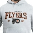thumbnail image 4 of Men's G-III Sports by Carl Banks Gray Philadelphia Flyers Adaptive Classic Team Spirit Fleece Hoodie, 4 of 5