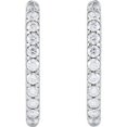 thumbnail image 2 of FB Jewels 14K White Gold 3 CTW Diamond Inside/Outside Hoop Earrings, 2 of 2